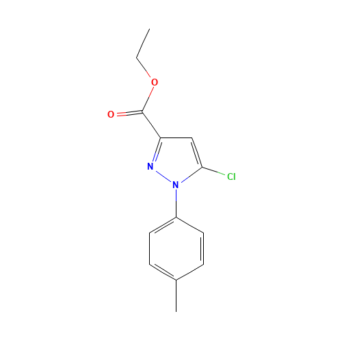ethyl 5-chloro-1-(4-methylphenyl)pyrazole-3-carboxylate (CAS: 460331-53-7) - Chemical Structure and Molecular Formula 