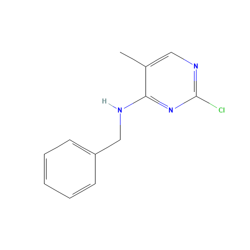N-benzyl-2-chloro-5-methylpyrimidin-4-amine (CAS: 91396-13-3) - Chemical Structure and Molecular Formula 
