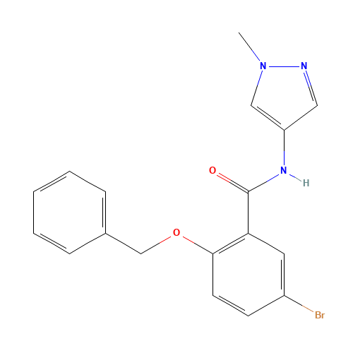 5-bromo-N-(1-methylpyrazol-4-yl)-2-phenylmethoxybenzamide (CAS: 1285514-20-6) - Related Chemical Product
