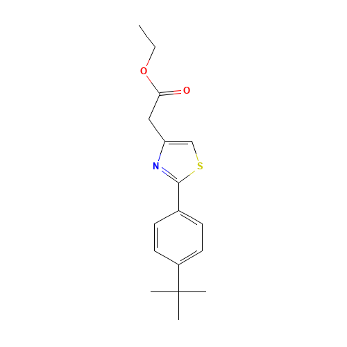 ethyl 2-[2-(4-tert-butylphenyl)-1,3-thiazol-4-yl]acetate (CAS: 680215-69-4) - Related Chemical Product