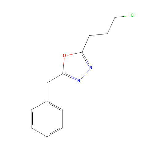2-benzyl-5-(3-chloropropyl)-1,3,4-oxadiazole (CAS: 925252-57-9) - Chemical Structure and Molecular Formula 