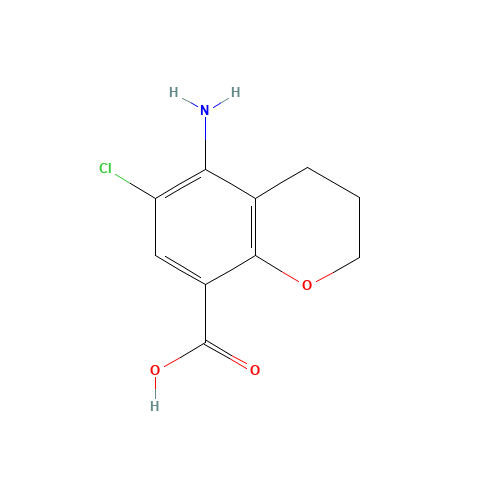 5-amino-6-chloro-3,4-dihydro-2H-chromene-8-carboxylic acid (CAS: 132976-78-4) - Related Chemical Product