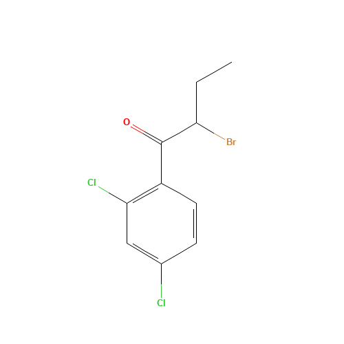 2-bromo-1-(2,4-dichlorophenyl)butan-1-one (CAS: 78967-81-4) - Chemical Structure and Molecular Formula 