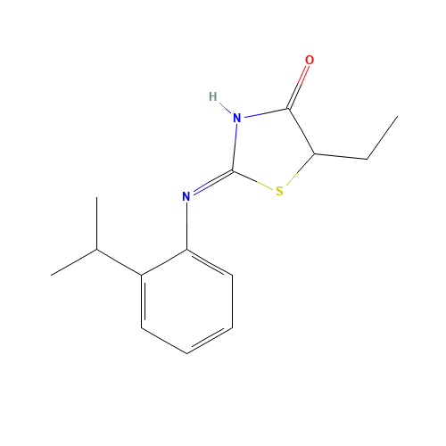 5-ethyl-2-(2-propan-2-ylanilino)-1,3-thiazol-4-one (CAS: 862483-73-6) - Related Chemical Product
