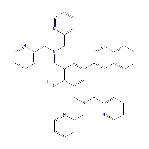 2,6-bis[[bis(pyridin-2-ylmethyl)amino]methyl]-4-naphthalen-2-ylphenol (CAS: 792959-43-4) - Related Chemical Product