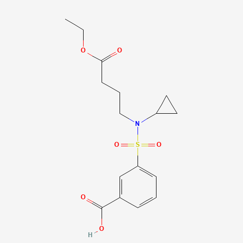 3-[cyclopropyl-(4-ethoxy-4-oxobutyl)sulfamoyl]benzoic acid (CAS: 1346136-23-9) - Related Chemical Product