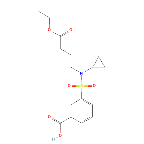 3-[cyclopropyl-(4-ethoxy-4-oxobutyl)sulfamoyl]benzoic acid (CAS: 1346136-23-9) - Related Chemical Product