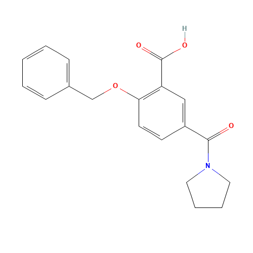 2-phenylmethoxy-5-(pyrrolidine-1-carbonyl)benzoic acid (CAS: 1285516-57-5) - Related Chemical Product