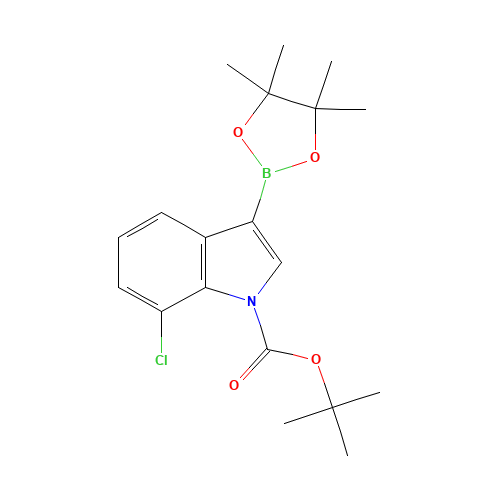 tert-butyl 7-chloro-3-(4,4,5,5-tetramethyl-1,3,2-dioxaborolan-2-yl)indole-1-carboxylate (CAS: 1218790-31-8) - Related Chemical Product