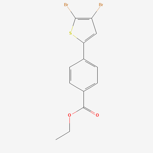 ethyl 4-(4,5-dibromothiophen-2-yl)benzoate (CAS: 222840-93-9) - Chemical Structure and Molecular Formula 