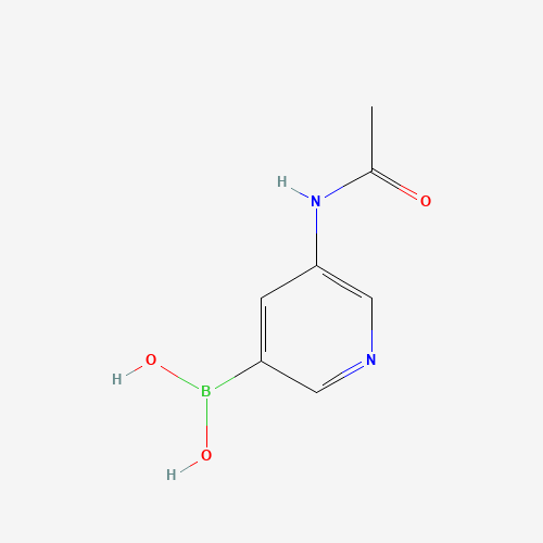 (5-acetamidopyridin-3-yl)boronic acid (CAS: 1321900-20-2) - Chemical Structure and Molecular Formula 