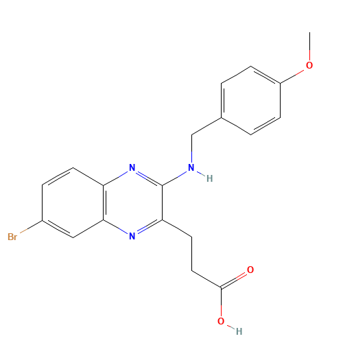 3-[7-bromo-3-[(4-methoxyphenyl)methylamino]quinoxalin-2-yl]propanoic acid (CAS: 1309365-77-2) - Related Chemical Product