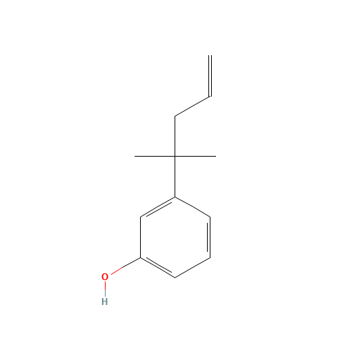 3-(2-methylpent-4-en-2-yl)phenol (CAS: 81194-51-6) - Chemical Structure and Molecular Formula 