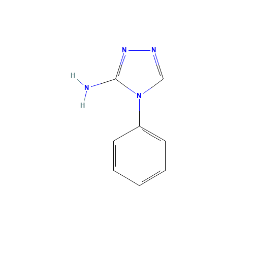 4-phenyl-1,2,4-triazol-3-amine (CAS: 2434-63-1) - Chemical Structure and Molecular Formula 