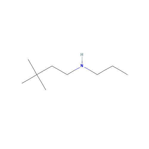 3,3-dimethyl-N-propylbutan-1-amine (CAS: 877144-40-6) - Chemical Structure and Molecular Formula 