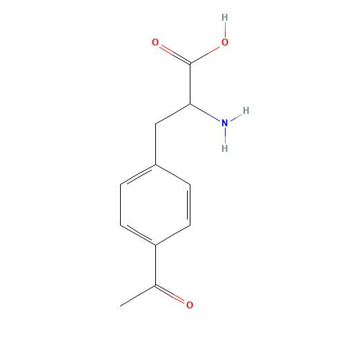 3-(4-acetylphenyl)-2-aminopropanoic acid (CAS: 22888-49-9) - Chemical Structure and Molecular Formula 