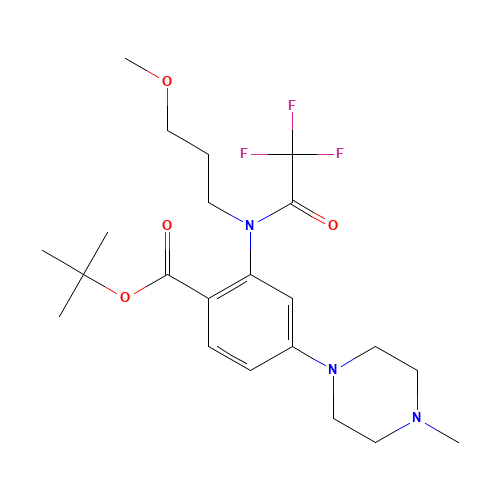 tert-butyl 2-[3-methoxypropyl-(2,2,2-trifluoroacetyl)amino]-4-(4-methylpiperazin-1-yl)benzoate (CAS: 1108746-42-4) - Related Chemical Product