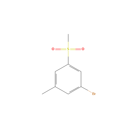 1-bromo-3-methyl-5-methylsulfonylbenzene (CAS: 918350-17-1) - Chemical Structure and Molecular Formula 