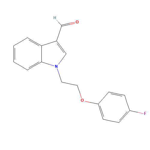 1-[2-(4-fluorophenoxy)ethyl]indole-3-carbaldehyde (CAS: 340318-78-7) - Chemical Structure and Molecular Formula 