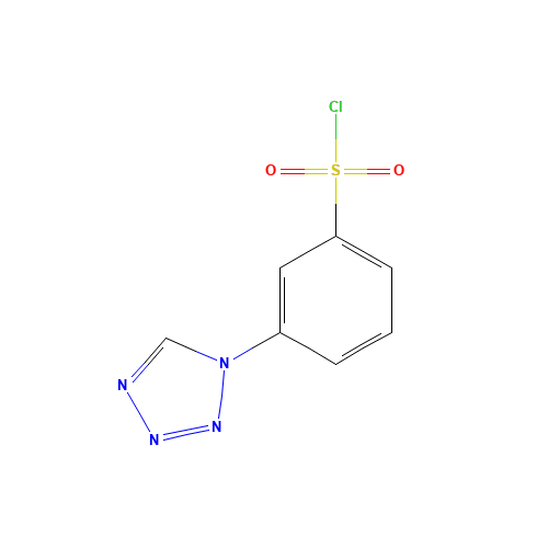3-(tetrazol-1-yl)benzenesulfonyl chloride (CAS: 1094713-89-9) - Chemical Structure and Molecular Formula 