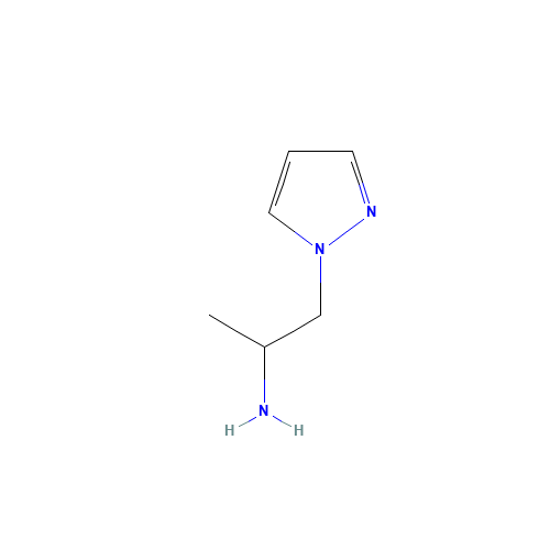 1-pyrazol-1-ylpropan-2-amine (CAS: 936940-15-7) - Chemical Structure and Molecular Formula 