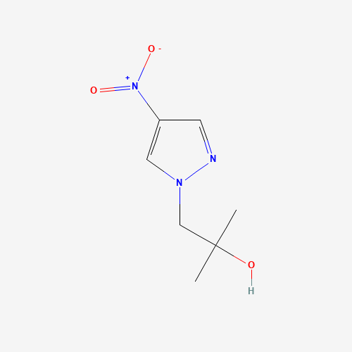 2-methyl-1-(4-nitropyrazol-1-yl)propan-2-ol (CAS: 1182917-01-6) - Chemical Structure and Molecular Formula 