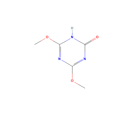 4,6-dimethoxy-1H-1,3,5-triazin-2-one (CAS: 1075-59-8) - Chemical Structure and Molecular Formula 