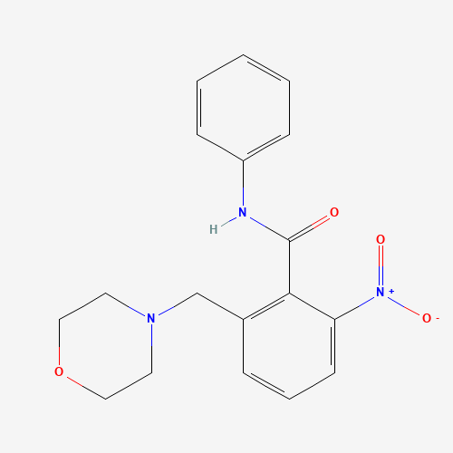 2-(morpholin-4-ylmethyl)-6-nitro-N-phenylbenzamide (CAS: 870280-81-2) - Chemical Structure and Molecular Formula 