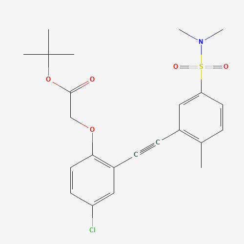 tert-butyl 2-[4-chloro-2-[2-[5-(dimethylsulfamoyl)-2-methylphenyl]ethynyl]phenoxy]acetate (CAS: 1240287-58-4) - Related Chemical Product