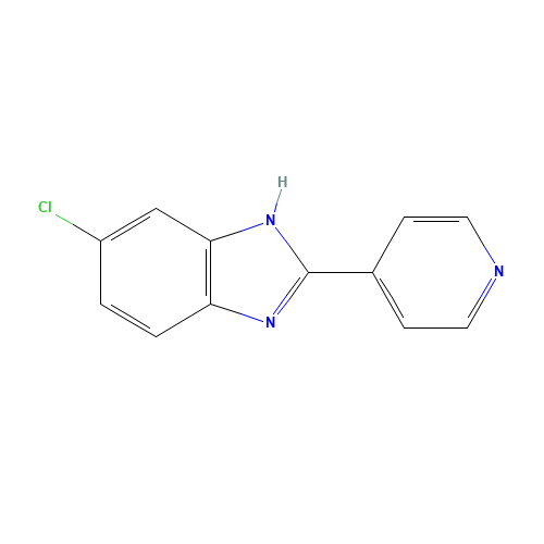 6-chloro-2-pyridin-4-yl-1H-benzimidazole (CAS: 63411-76-7) - Chemical Structure and Molecular Formula 