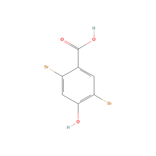 2,5-dibromo-4-hydroxybenzoic acid (CAS: 101421-19-6) - Chemical Structure and Molecular Formula 