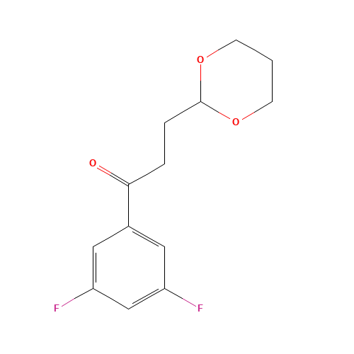 1-(3,5-difluorophenyl)-3-(1,3-dioxan-2-yl)propan-1-one (CAS: 884504-29-4) - Related Chemical Product