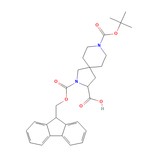 2-(9H-fluoren-9-ylmethoxycarbonyl)-8-[(2-methylpropan-2-yl)oxycarbonyl]-2,8-diazaspiro[4.5]decane-3-carboxylic acid (CAS: 849928-23-0) - Related Chemical Product