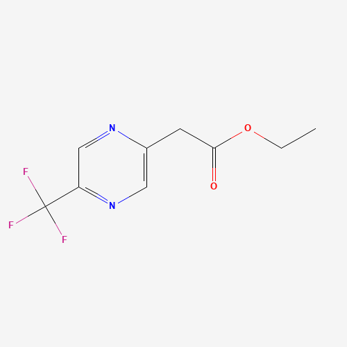 ethyl 2-[5-(trifluoromethyl)pyrazin-2-yl]acetate (CAS: 1196157-24-0) - Chemical Structure and Molecular Formula 