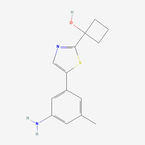 1-[5-(3-amino-5-methylphenyl)-1,3-thiazol-2-yl]cyclobutan-1-ol (CAS: 1312535-17-3) - Related Chemical Product
