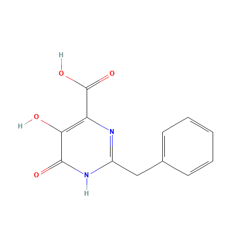 2-benzyl-5-hydroxy-4-oxo-1H-pyrimidine-6-carboxylic acid (CAS: 878649-59-3) - Chemical Structure and Molecular Formula 