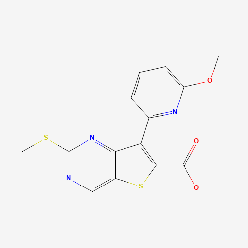 methyl 7-(6-methoxypyridin-2-yl)-2-methylsulfanylthieno[3,2-d]pyrimidine-6-carboxylate (CAS: 1462949-97-8) - Related Chemical Product
