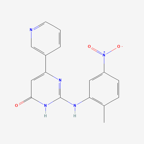 2-(2-methyl-5-nitroanilino)-6-pyridin-3-yl-1H-pyrimidin-4-one (CAS: 1026747-43-2) - Related Chemical Product