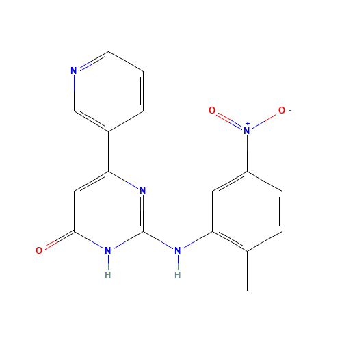 2-(2-methyl-5-nitroanilino)-6-pyridin-3-yl-1H-pyrimidin-4-one (CAS: 1026747-43-2) - Related Chemical Product