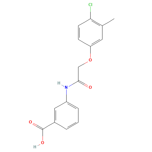 3-[[2-(4-chloro-3-methylphenoxy)acetyl]amino]benzoic acid (CAS: 649773-74-0) - Related Chemical Product