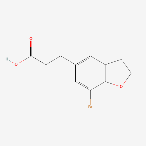 3-(7-bromo-2,3-dihydro-1-benzofuran-5-yl)propanoic acid (CAS: 196597-68-9) - Chemical Structure and Molecular Formula 
