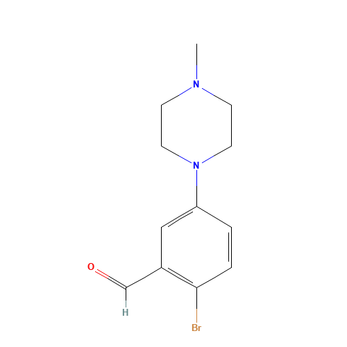 2-bromo-5-(4-methylpiperazin-1-yl)benzaldehyde (CAS: 628325-61-1) - Chemical Structure and Molecular Formula 