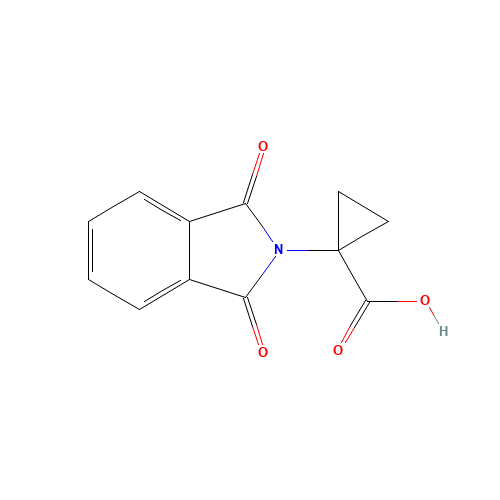 1-(1,3-dioxoisoindol-2-yl)cyclopropane-1-carboxylic acid (CAS: 148930-71-6) - Chemical Structure and Molecular Formula 