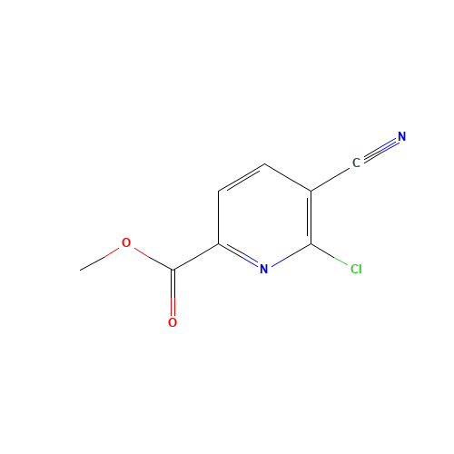 methyl 6-chloro-5-cyanopyridine-2-carboxylate (CAS: 1254163-81-9) - Chemical Structure and Molecular Formula 