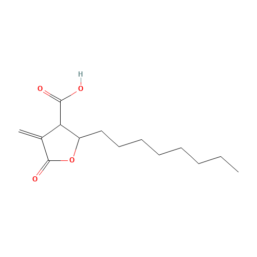 4-methylidene-2-octyl-5-oxooxolane-3-carboxylic acid (CAS: 218137-86-1) - Chemical Structure and Molecular Formula 