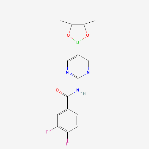 3,4-difluoro-N-[5-(4,4,5,5-tetramethyl-1,3,2-dioxaborolan-2-yl)pyrimidin-2-yl]benzamide (CAS: 1094070-76-4) - Related Chemical Product
