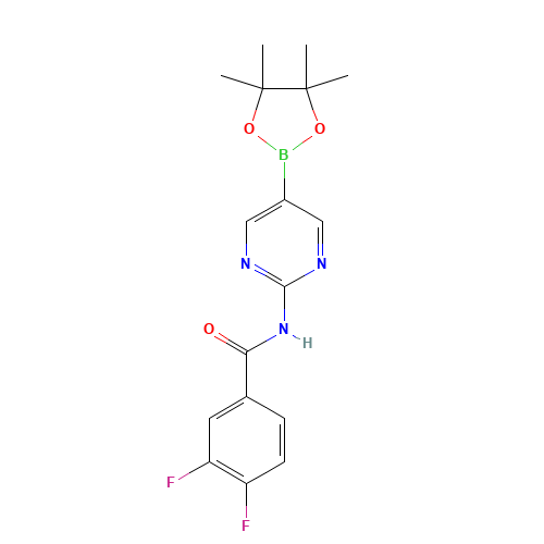 3,4-difluoro-N-[5-(4,4,5,5-tetramethyl-1,3,2-dioxaborolan-2-yl)pyrimidin-2-yl]benzamide (CAS: 1094070-76-4) - Related Chemical Product