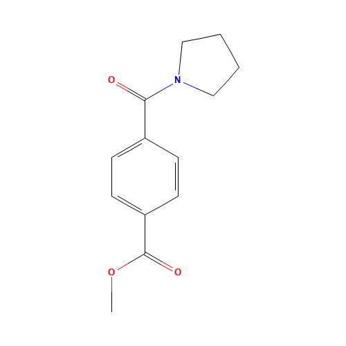 methyl 4-(pyrrolidine-1-carbonyl)benzoate (CAS: 210963-73-8) - Chemical Structure and Molecular Formula 