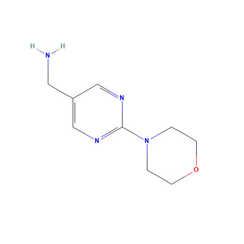 (2-morpholin-4-ylpyrimidin-5-yl)methanamine (CAS: 944899-76-7) - Chemical Structure and Molecular Formula 
