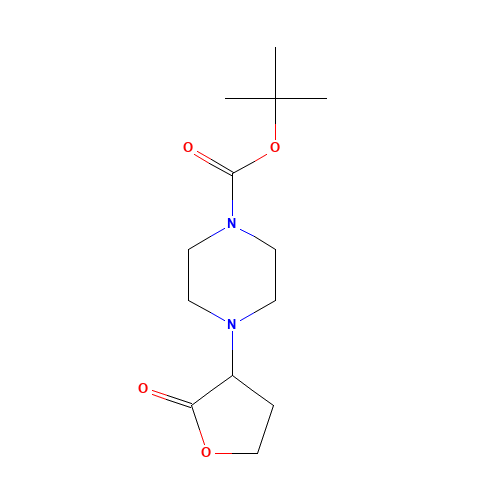 tert-butyl 4-(2-oxooxolan-3-yl)piperazine-1-carboxylate (CAS: 1269430-44-5) - Chemical Structure and Molecular Formula 